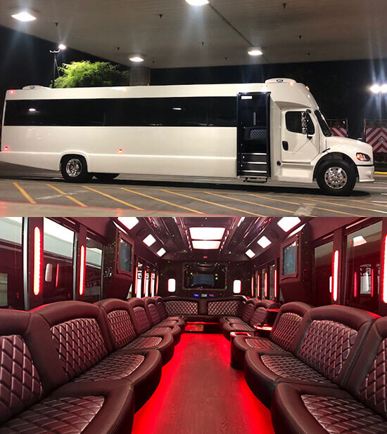 45 Passenger Party Bus - Sacramento Limousine Transportation Service